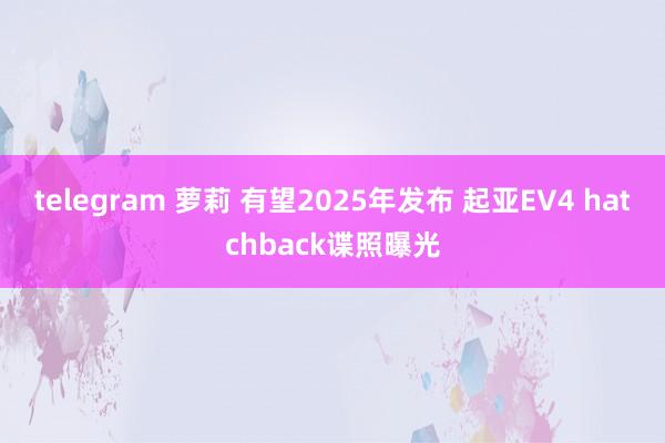 telegram 萝莉 有望2025年发布 起亚EV4 hatchback谍照曝光